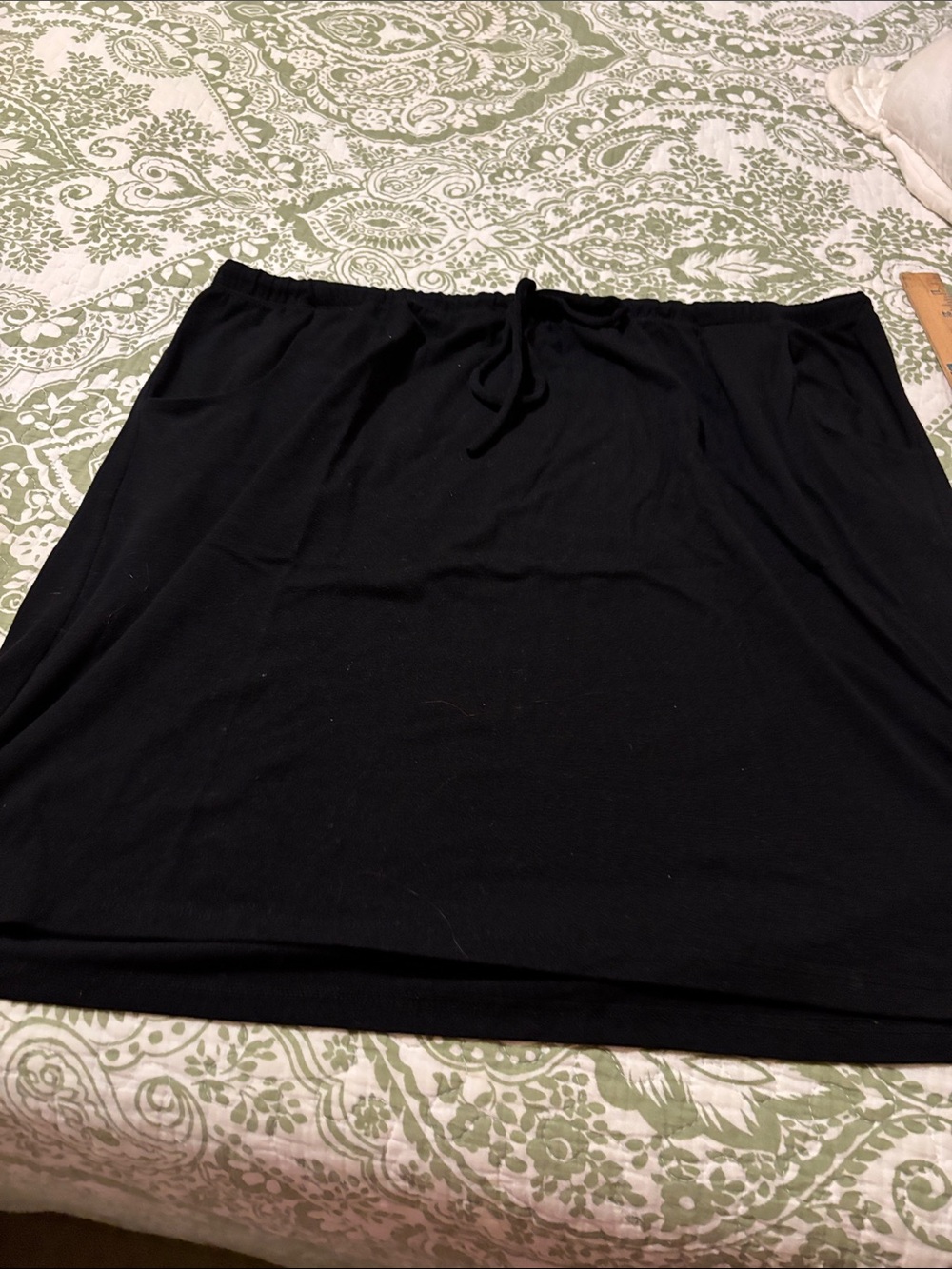 Sonoma Black Midi Drawstring Skirt